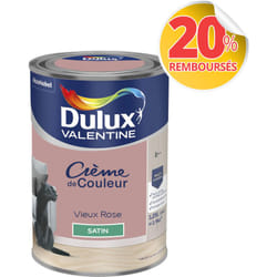 Dulux Valentine - Peinture Crème De Couleur Satin Vieux Rose 1,25 l