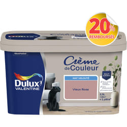 Dulux Valentine - Peinture Crème De Couleur Mat Vieux Rose 2,5 l