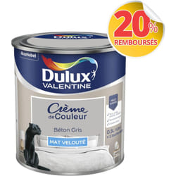 Dulux Valentine - Peinture Crème De Couleur Mat Béton Gris 0,5 l