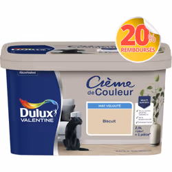 LIVRAISON OFFERTE DES 39€ D’ACHAT ET RETOUR GRATUIT ! Dulux Valentine Crème de couleur : La peinture Dulux Valentine Crème de ...