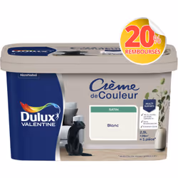 LIVRAISON OFFERTE DES 39€ D’ACHAT ET RETOUR GRATUIT ! Dulux Valentine Crème de couleur : La peinture Dulux Valentine Crème de ...