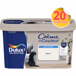 LIVRAISON OFFERTE DES 39€ D’ACHAT ET RETOUR GRATUIT ! Dulux Valentine Crème de couleur : La peinture Dulux Valentine Crème de ...