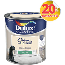 Peinture Crème De Couleur Satin Blanc Cassé 0,5 l Dulux Valentine