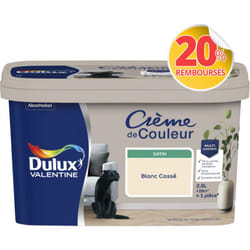 Peinture Crème De Couleur Satin Blanc Cassé 2,5 l Dulux Valentine