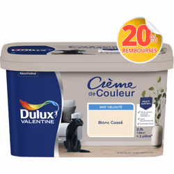 LIVRAISON OFFERTE DES 39€ D’ACHAT ET RETOUR GRATUIT ! Dulux Valentine Crème de couleur : La peinture Dulux Valentine Crème de ...