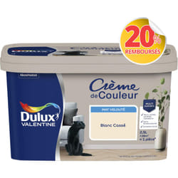 Peinture Crème De Couleur Mat Blanc Cassé 2,5 l Dulux Valentine