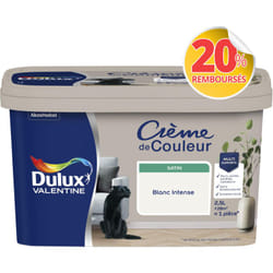 Peinture Crème De Couleur Satin Blanc Intense 2,5 l Dulux Valentine