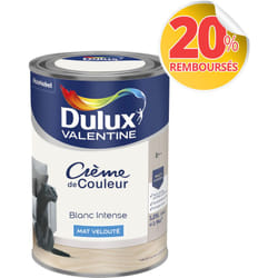Peinture Crème De Couleur Mat Blanc Intense 1,25 l Dulux Valentine