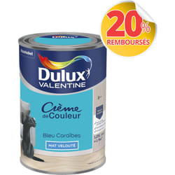 Dulux Valentine - Peinture Crème De Couleur Mat Bleu Caraïbes 1,25 l