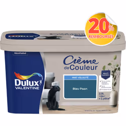 LIVRAISON OFFERTE DES 39€ D’ACHAT ET RETOUR GRATUIT ! Dulux Valentine Crème de couleur : La peinture Dulux Valentine Crème de ...