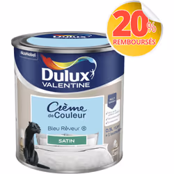 LIVRAISON OFFERTE DES 39€ D’ACHAT ET RETOUR GRATUIT ! Dulux Valentine Crème de couleur : La peinture Dulux Valentine Crème de ...
