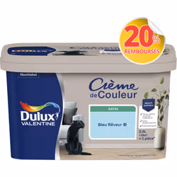 LIVRAISON OFFERTE DES 39€ D’ACHAT ET RETOUR GRATUIT ! Dulux Valentine Crème de couleur : La peinture Dulux Valentine Crème de ...