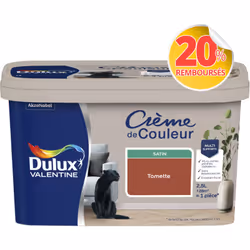 LIVRAISON OFFERTE DES 39€ D’ACHAT ET RETOUR GRATUIT ! Dulux Valentine Crème de couleur : La peinture Dulux Valentine Crème de ...