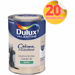 LIVRAISON OFFERTE DES 39€ D’ACHAT ET RETOUR GRATUIT ! Dulux Valentine Crème de couleur : La peinture Dulux Valentine Crème de ...