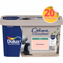 LIVRAISON OFFERTE DES 39€ D’ACHAT ET RETOUR GRATUIT ! Dulux Valentine Crème de couleur : La peinture Dulux Valentine Crème de ...