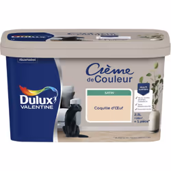 LIVRAISON OFFERTE DES 39€ D’ACHAT ET RETOUR GRATUIT ! Dulux Valentine Crème de couleur : La peinture Dulux Valentine Crème de ...