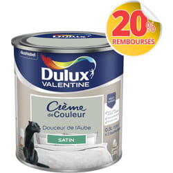 Dulux Valentine - Peinture Crème De Couleur Satin Douceur de l'Aube 0,5 l