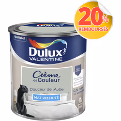 LIVRAISON OFFERTE DES 39€ D’ACHAT ET RETOUR GRATUIT ! Dulux Valentine Crème de couleur : La peinture Dulux Valentine Crème de ...