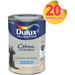 Dulux Valentine - Peinture Crème De Couleur Mat Douceur de l'Aube 1,25 l
