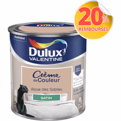 LIVRAISON OFFERTE DES 39€ D’ACHAT ET RETOUR GRATUIT ! Dulux Valentine Crème de couleur : La peinture Dulux Valentine Crème de ...