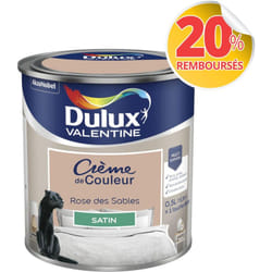 Dulux Valentine - Peinture Crème De Couleur Satin Rose des Sables 0,5 l