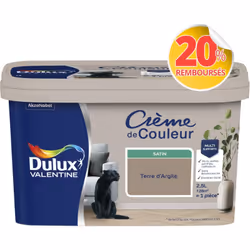 LIVRAISON OFFERTE DES 39€ D’ACHAT ET RETOUR GRATUIT ! Dulux Valentine Crème de couleur : La peinture Dulux Valentine Crème de ...