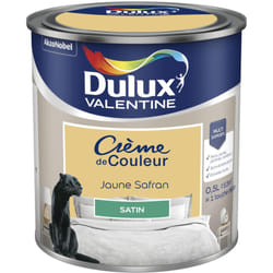 Dulux Valentine - Peinture Crème De Couleur Satin Jaune Safrané 0,5 l