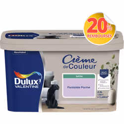 LIVRAISON OFFERTE DES 39€ D’ACHAT ET RETOUR GRATUIT ! Dulux Valentine Crème de couleur : La peinture Dulux Valentine Crème de ...