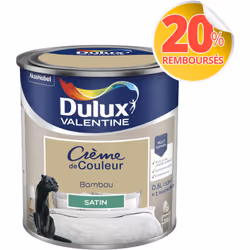 LIVRAISON OFFERTE DES 39€ D’ACHAT ET RETOUR GRATUIT ! Dulux Valentine Crème de couleur : La peinture Dulux Valentine Crème de ...