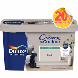 LIVRAISON OFFERTE DES 39€ D’ACHAT ET RETOUR GRATUIT ! Dulux Valentine Crème de couleur : La peinture Dulux Valentine Crème de ...