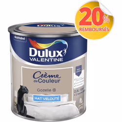 LIVRAISON OFFERTE DES 39€ D’ACHAT ET RETOUR GRATUIT ! Dulux Valentine Crème de couleur : La peinture Dulux Valentine Crème de ...