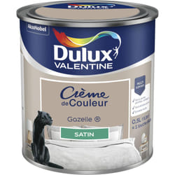 Peinture mur, boiserie crème de couleur DULUX VALENTINE gazelle satiné 0.5L