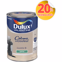 LIVRAISON OFFERTE DES 39€ D’ACHAT ET RETOUR GRATUIT ! Dulux Valentine Crème de couleur : La peinture Dulux Valentine Crème de ...