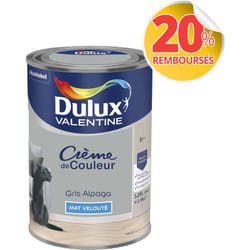Dulux Valentine - Peinture Crème De Couleur Mat Gris Alpaga 1,25 l
