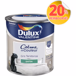 LIVRAISON OFFERTE DES 39€ D’ACHAT ET RETOUR GRATUIT ! Dulux Valentine Crème de couleur : La peinture Dulux Valentine Crème de ...