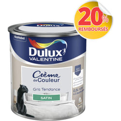 Dulux Valentine - Peinture Crème De Couleur Satin Gris Tendance 0,5 l