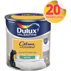 Dulux Valentine - Peinture Crème De Couleur Satin Jaune Printemps 0,5 l