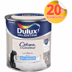 LIVRAISON OFFERTE DES 39€ D’ACHAT ET RETOUR GRATUIT ! Dulux Valentine Crème de couleur : La peinture Dulux Valentine Crème de ...