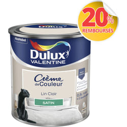Peinture Crème De Couleur Satin Lin Clair 0,5 l Dulux Valentine
