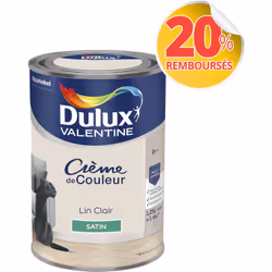 LIVRAISON OFFERTE DES 39€ D’ACHAT ET RETOUR GRATUIT ! Dulux Valentine Crème de couleur : La peinture Dulux Valentine Crème de ...