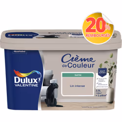LIVRAISON OFFERTE DES 39€ D’ACHAT ET RETOUR GRATUIT ! Dulux Valentine Crème de couleur : La peinture Dulux Valentine Crème de ...