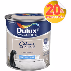 LIVRAISON OFFERTE DES 39€ D’ACHAT ET RETOUR GRATUIT ! Dulux Valentine Crème de couleur : La peinture Dulux Valentine Crème de ...