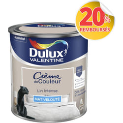 Peinture Crème De Couleur Mat Lin intense 0,5 l Dulux Valentine