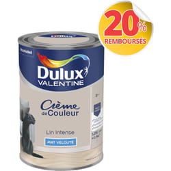 Peinture Crème De Couleur Mat Lin intense 1,25 l Dulux Valentine