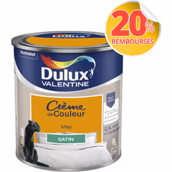 LIVRAISON OFFERTE DES 39€ D’ACHAT ET RETOUR GRATUIT ! Dulux Valentine Crème de couleur : La peinture Dulux Valentine Crème de ...