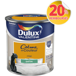 Dulux Valentine - Peinture Crème De Couleur Satin Miel 0,5 l