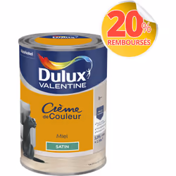 LIVRAISON OFFERTE DES 39€ D’ACHAT ET RETOUR GRATUIT ! Dulux Valentine Crème de couleur : La peinture Dulux Valentine Crème de ...
