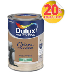 Dulux Valentine - Peinture Crème De Couleur Satin Miel Ambré 1,25 l