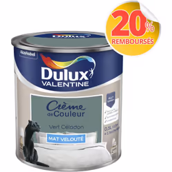 LIVRAISON OFFERTE DES 39€ D’ACHAT ET RETOUR GRATUIT ! Dulux Valentine Crème de couleur : La peinture Dulux Valentine Crème de ...