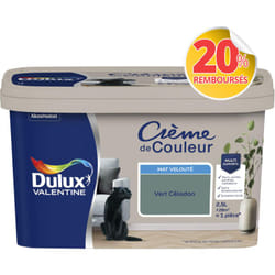 Dulux Valentine - Peinture Crème De Couleur Mat Vert Céladon 2,5 l